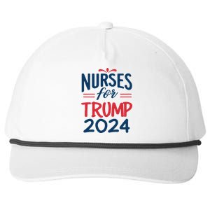 Nurses Support Trump 2024 Reelection Nurses For Trump 2024 Snapback Five-Panel Rope Hat