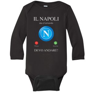 Napoli Soccer Team Is Calling Funny Phone Call Screen Team Baby Long Sleeve Bodysuit