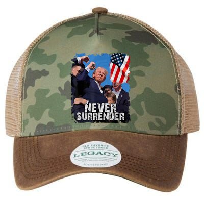 Never Surrender Trump Rushed Offstage With Blood Shooting Legacy Tie Dye Trucker Hat