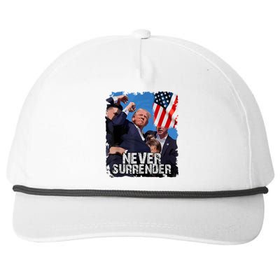 Never Surrender Trump Rushed Offstage With Blood Shooting Snapback Five-Panel Rope Hat