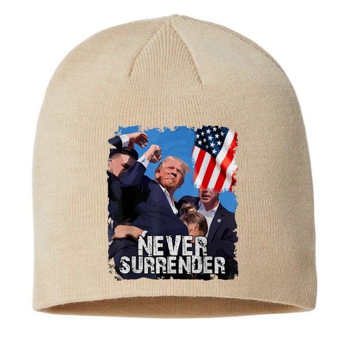 Never Surrender Trump Rushed Offstage With Blood Shooting Sustainable Beanie