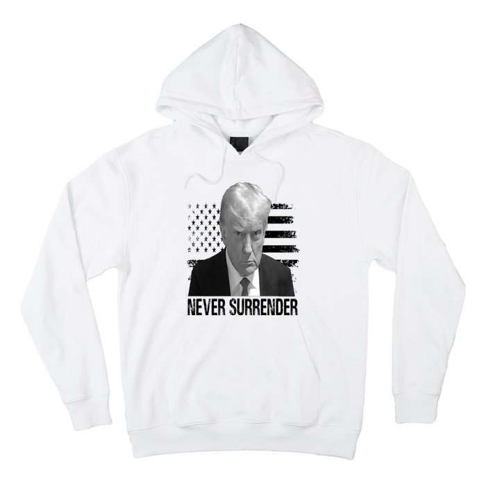 Never Surrender Trump Mug Shot 2024 Hoodie