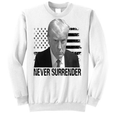 Never Surrender Trump Mug Shot 2024 Sweatshirt