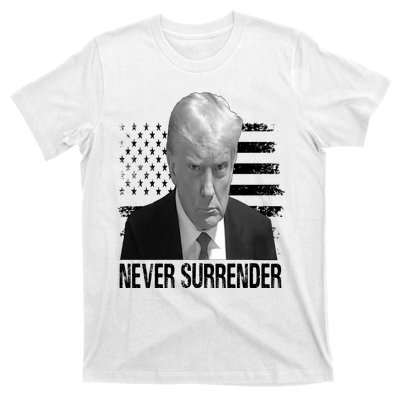 Never Surrender Trump Mug Shot 2024 T-Shirt