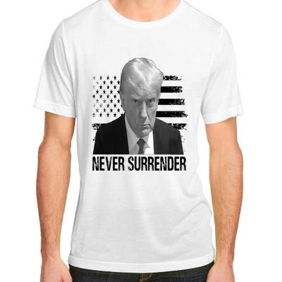 Never Surrender Trump Mug Shot 2024 Adult ChromaSoft Performance T-Shirt