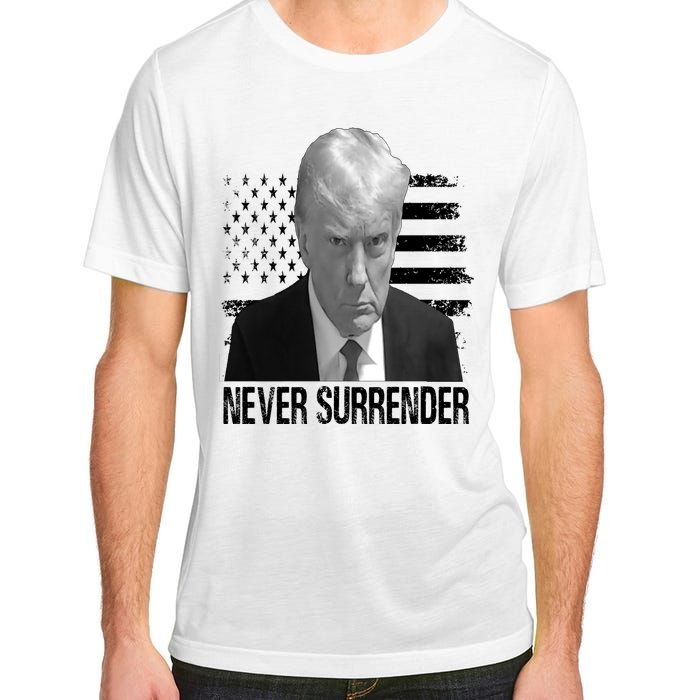 Never Surrender Trump Mug Shot 2024 Adult ChromaSoft Performance T-Shirt