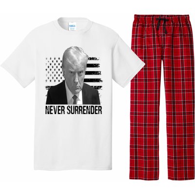 Never Surrender Trump Mug Shot 2024 Pajama Set