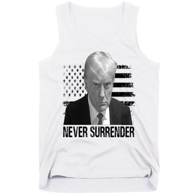 Never Surrender Trump Mug Shot 2024 Tank Top