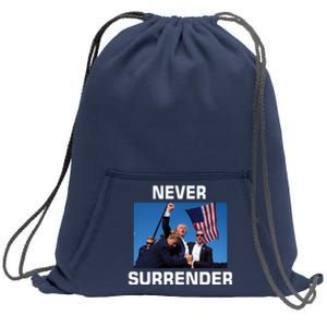 Never Surrender Trump Pennsylvania Rally Sweatshirt Cinch Pack Bag