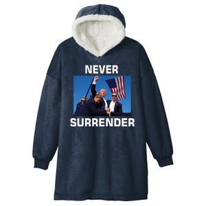 Never Surrender Trump Pennsylvania Rally Hooded Wearable Blanket