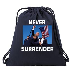 Never Surrender Trump Pennsylvania Rally Drawstring Bag