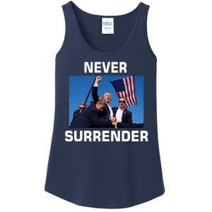 Never Surrender Trump Pennsylvania Rally Ladies Essential Tank