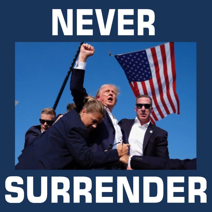 Never Surrender Trump Pennsylvania Rally Flatbill Hat