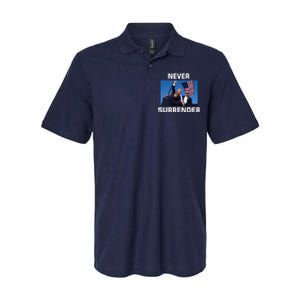 Never Surrender Trump Pennsylvania Rally Softstyle Adult Sport Polo