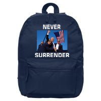 Never Surrender Trump Pennsylvania Rally 16 in Basic Backpack