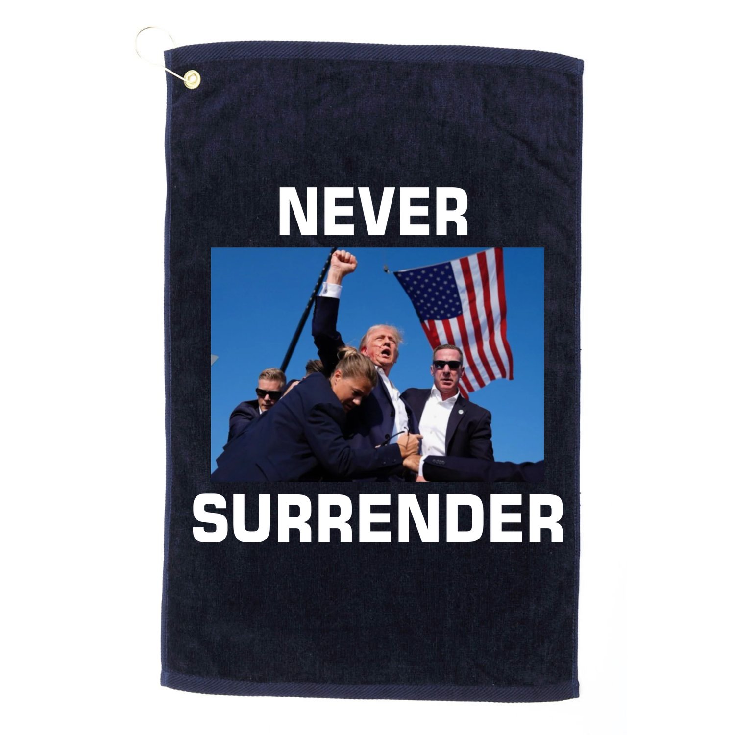 Never Surrender Trump Pennsylvania Rally Golf Towel