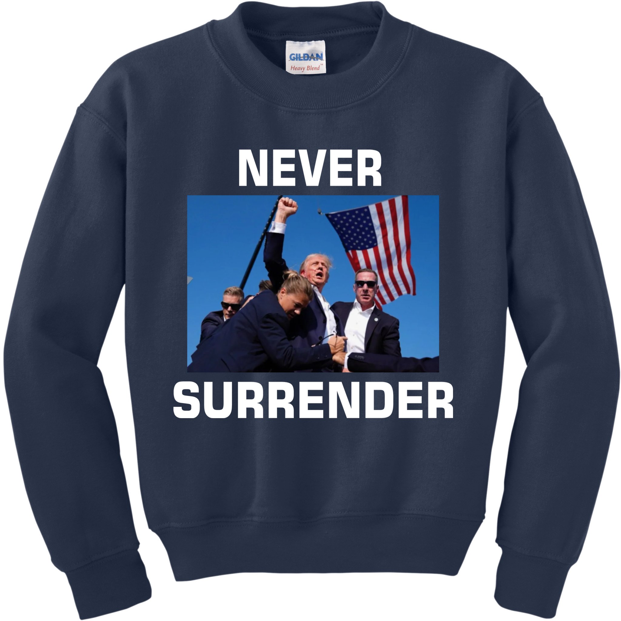 Never Surrender Trump Pennsylvania Rally Kids Sweatshirt