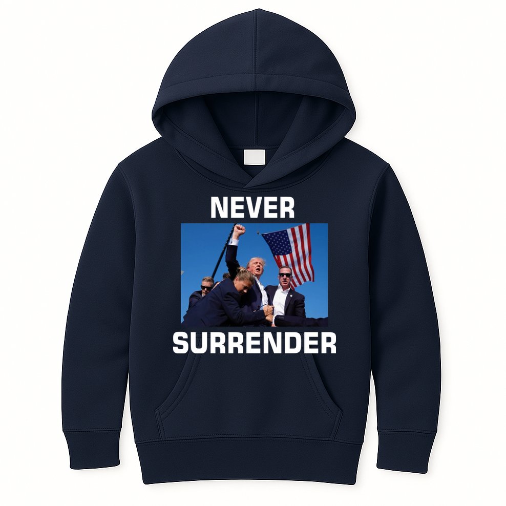Never Surrender Trump Pennsylvania Rally Kids Hoodie