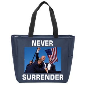 Never Surrender Trump Pennsylvania Rally Zip Tote Bag