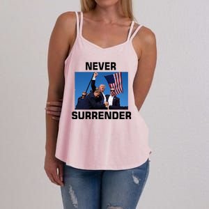 Never Surrender Trump Pennsylvania Rally Women's Strappy Tank