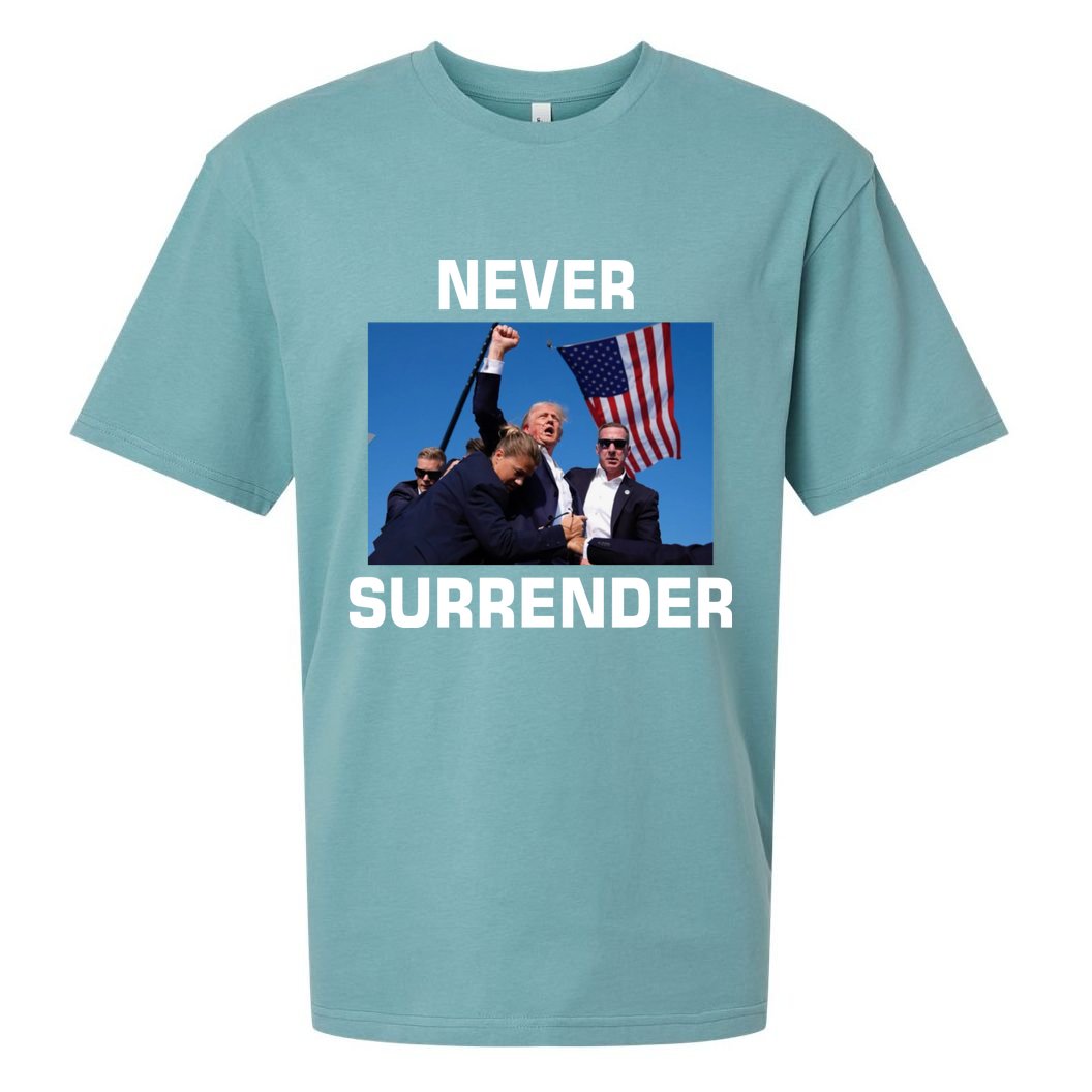 Never Surrender Trump Pennsylvania Rally Sueded Cloud Jersey T-Shirt