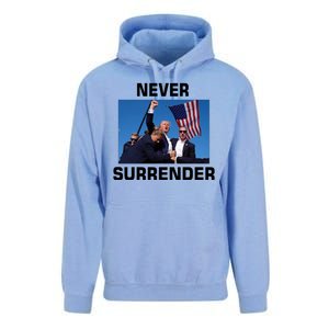 Never Surrender Trump Pennsylvania Rally Unisex Surf Hoodie