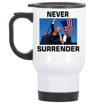 Never Surrender Trump Pennsylvania Rally Stainless Steel Travel Mug