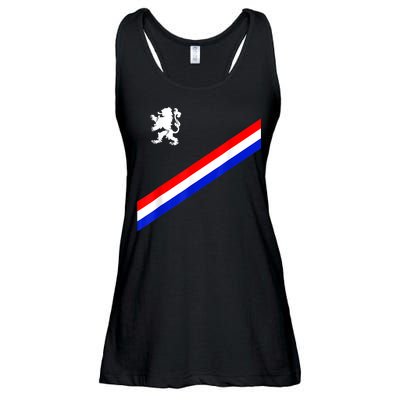 Netherlands Soccer Team Dutch Flag Jersey Football Fans Ladies Essential Flowy Tank