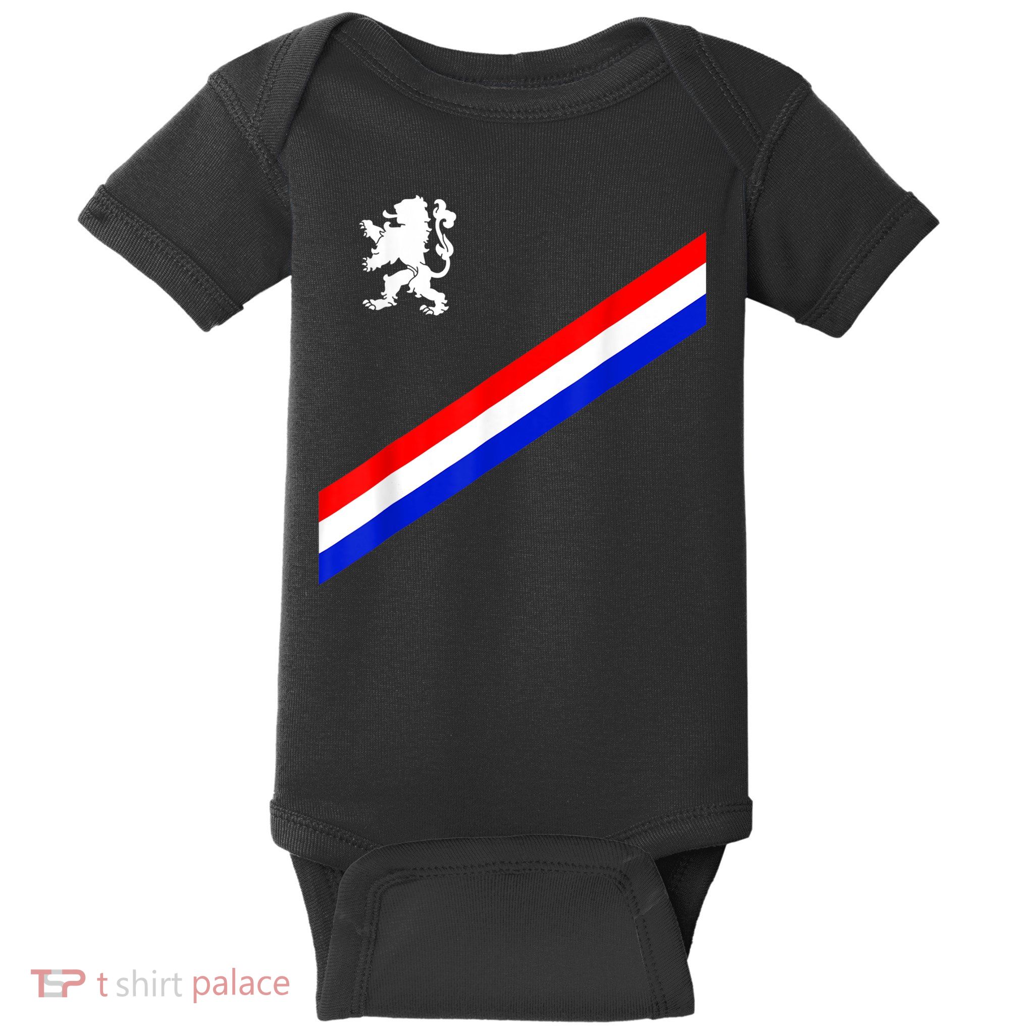 Netherlands Soccer Team Dutch Flag Jersey Football Fans Baby Bodysuit