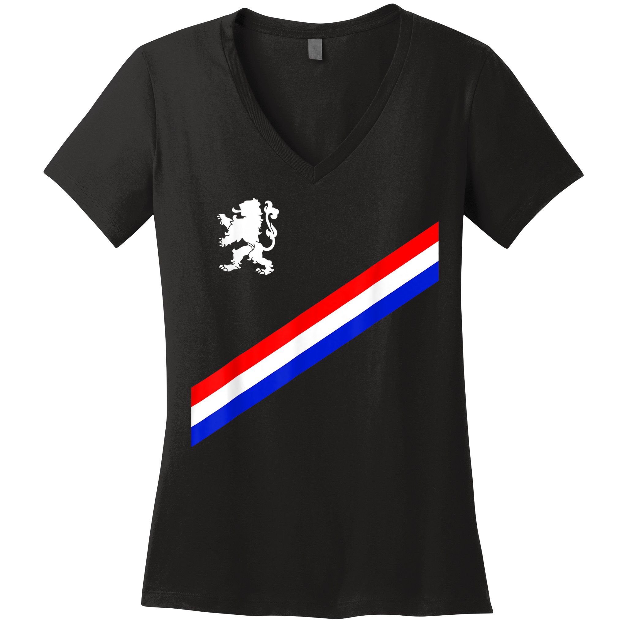 Netherlands Soccer Team Dutch Flag Jersey Football Fans Women's V-Neck T-Shirt