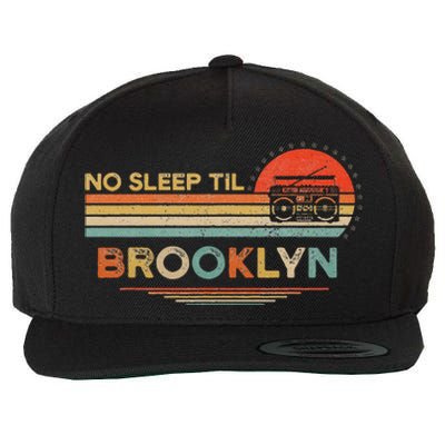 No Sleep Til Brooklyn Old School Portable Stereo Retro Wool Snapback Cap