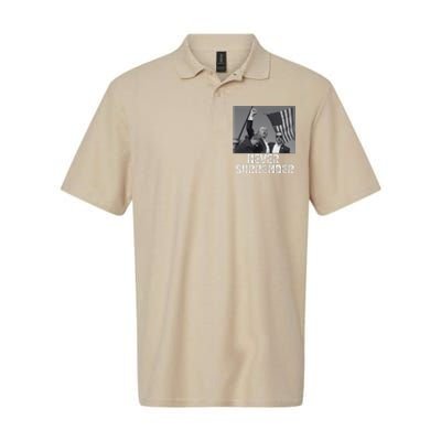 Never Surrender Trump Statement Shooting Pray For Trump Softstyle Adult Sport Polo