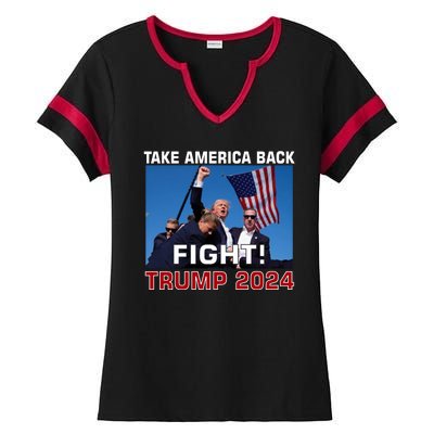 Never Surrender Trump Pennsylvania Rally Ladies Halftime Notch Neck Tee