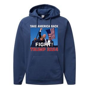 Never Surrender Trump Pennsylvania Rally Performance Fleece Hoodie