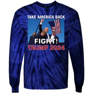 Never Surrender Trump Pennsylvania Rally Tie-Dye Long Sleeve Shirt