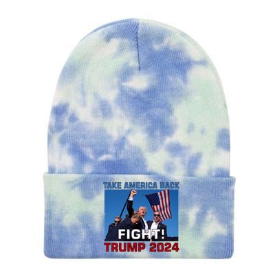 Never Surrender Trump Pennsylvania Rally Tie Dye 12in Knit Beanie