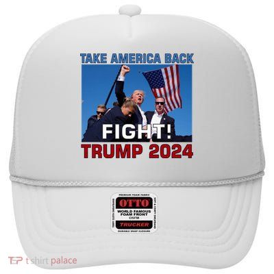 Never Surrender Trump Pennsylvania Rally High Crown Mesh Back Trucker Hat