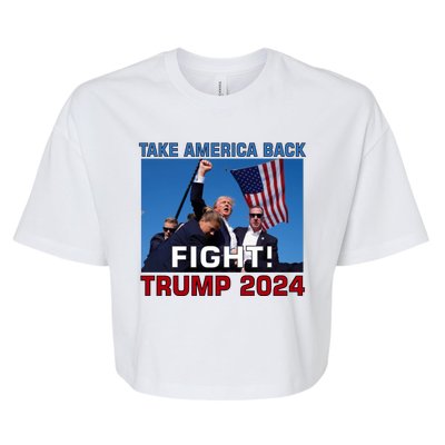 Never Surrender Trump Pennsylvania Rally Bella+Canvas Jersey Crop Tee