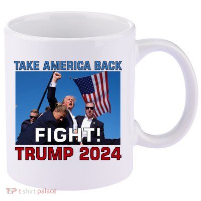 Never Surrender Trump Pennsylvania Rally 11oz C Handle Ceramic Mug