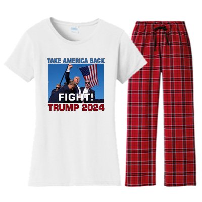 Never Surrender Trump Pennsylvania Rally Women's Flannel Pajama Set