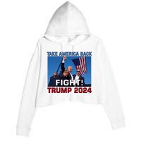 Never Surrender Trump Pennsylvania Rally Crop Fleece Hoodie