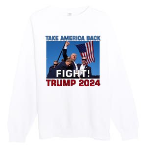 Never Surrender Trump Pennsylvania Rally Premium Crewneck Sweatshirt