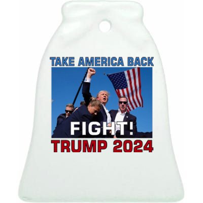 Never Surrender Trump Pennsylvania Rally Ceramic Bell Ornament