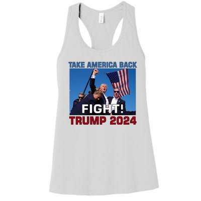 Never Surrender Trump Pennsylvania Rally Women's Racerback Tank