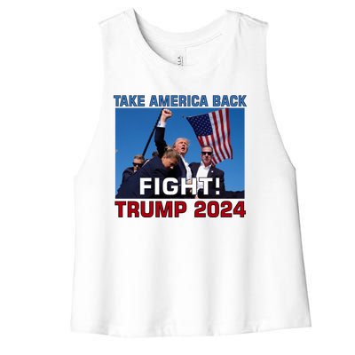 Never Surrender Trump Pennsylvania Rally Women's Racerback Cropped Tank