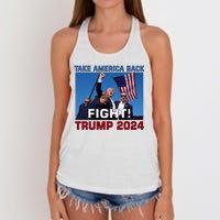 Never Surrender Trump Pennsylvania Rally Women's Knotted Racerback Tank