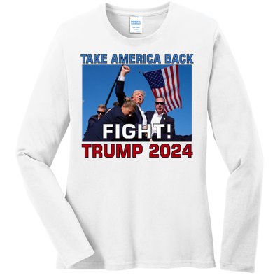 Never Surrender Trump Pennsylvania Rally Ladies Long Sleeve Shirt