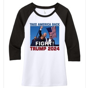 Never Surrender Trump Pennsylvania Rally Women's Tri-Blend 3/4-Sleeve Raglan Shirt