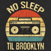 No Sleep Til Brooklyn Retro Old School Stereo Ghetto Blaster 11oz C Handle Ceramic Mug