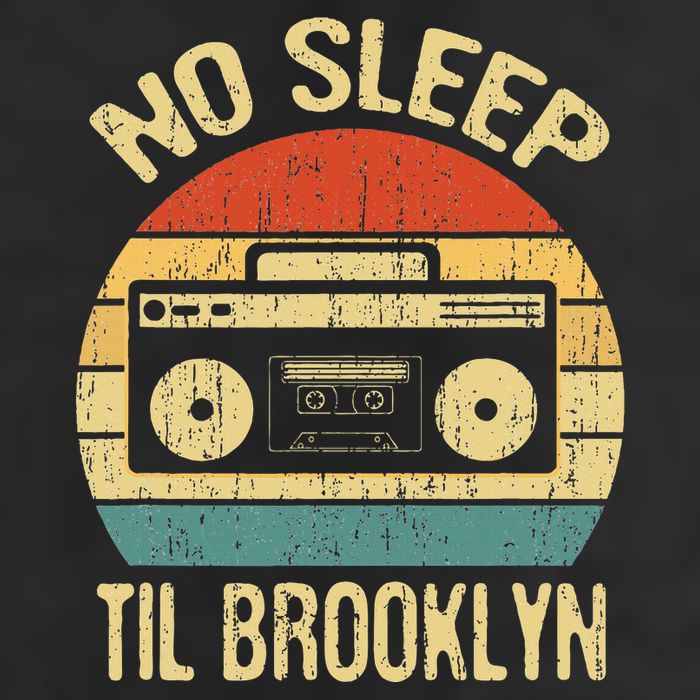 No Sleep Til Brooklyn Retro Old School Stereo Ghetto Blaster 11oz C Handle Ceramic Mug